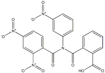 2-({{2,4-bisnitrobenzoyl}-3-nitroanilino}carbonyl)benzoic acid Struktur