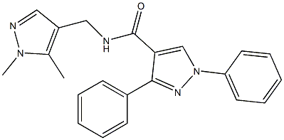 N-[(1,5-dimethyl-1H-pyrazol-4-yl)methyl]-1,3-diphenyl-1H-pyrazole-4-carboxamide