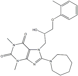 8-(1-azepanyl)-7-[2-hydroxy-3-(2-methylphenoxy)propyl]-1,3-dimethyl-3,7-dihydro-1H-purine-2,6-dione
