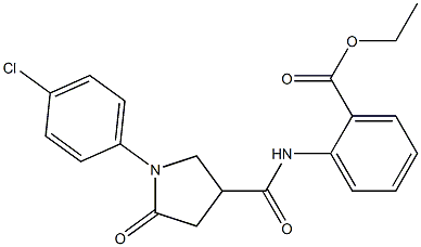 ethyl 2-({[1-(4-chlorophenyl)-5-oxo-3-pyrrolidinyl]carbonyl}amino)benzoate|