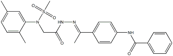 N-[4-(N-{[2,5-dimethyl(methylsulfonyl)anilino]acetyl}ethanehydrazonoyl)phenyl]benzamide