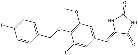  5-{4-[(4-fluorobenzyl)oxy]-3-iodo-5-methoxybenzylidene}-2,4-imidazolidinedione