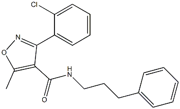  3-(2-chlorophenyl)-5-methyl-N-(3-phenylpropyl)-4-isoxazolecarboxamide