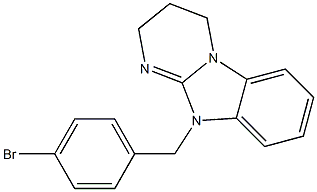 10-[(4-bromophenyl)methyl]-2,3,4,10-tetrahydropyrimido[1,2-a]benzimidazole Struktur