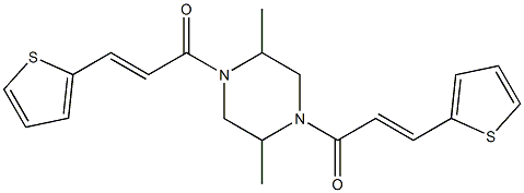 2,5-dimethyl-1,4-bis[3-(2-thienyl)acryloyl]piperazine