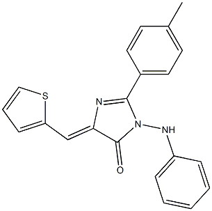 3-anilino-2-(4-methylphenyl)-5-(2-thienylmethylene)-3,5-dihydro-4H-imidazol-4-one Structure