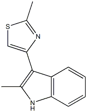 2-methyl-3-(2-methyl-1,3-thiazol-4-yl)-1H-indole Struktur