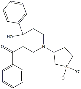 [1-(1,1-dioxidotetrahydro-3-thienyl)-4-hydroxy-4-phenyl-3-piperidinyl](phenyl)methanone Structure