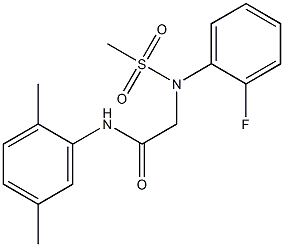 N-(2,5-dimethylphenyl)-2-[2-fluoro(methylsulfonyl)anilino]acetamide