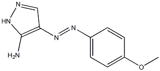 4-[(4-methoxyphenyl)diazenyl]-1H-pyrazol-5-amine,,结构式