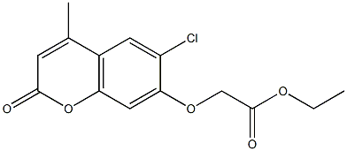 ethyl [(6-chloro-4-methyl-2-oxo-2H-chromen-7-yl)oxy]acetate Structure