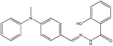 2-hydroxy-N'-[4-(methylanilino)benzylidene]benzohydrazide 化学構造式