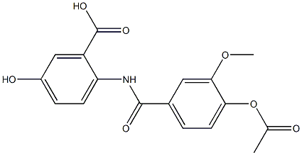 2-{[4-(acetyloxy)-3-methoxybenzoyl]amino}-5-hydroxybenzoic acid Structure