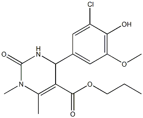 propyl 4-(3-chloro-4-hydroxy-5-methoxyphenyl)-1,6-dimethyl-2-oxo-1,2,3,4-tetrahydro-5-pyrimidinecarboxylate