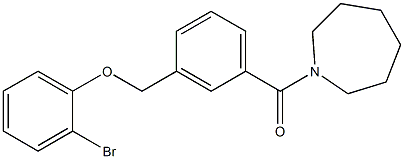 1-{3-[(2-bromophenoxy)methyl]benzoyl}azepane Structure