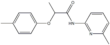 2-(4-methylphenoxy)-N-(6-methyl-2-pyridinyl)propanamide,,结构式