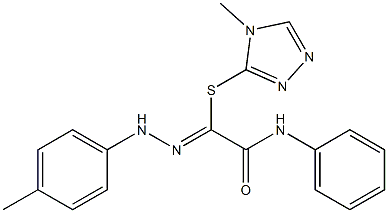 4-methyl-4H-1,2,4-triazol-3-yl 2-anilino-N-(4-methylphenyl)-2-oxoethanehydrazonothioate Structure