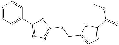 methyl 5-({[5-(4-pyridinyl)-1,3,4-oxadiazol-2-yl]sulfanyl}methyl)-2-furoate