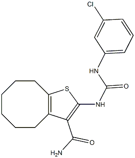 2-{[(3-chloroanilino)carbonyl]amino}-4,5,6,7,8,9-hexahydrocycloocta[b]thiophene-3-carboxamide