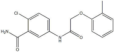 2-chloro-5-{[(2-methylphenoxy)acetyl]amino}benzamide Struktur