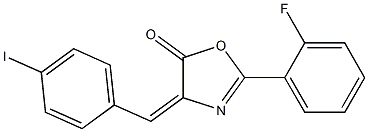 2-(2-fluorophenyl)-4-(4-iodobenzylidene)-1,3-oxazol-5(4H)-one 结构式