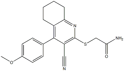 2-{[3-cyano-4-(4-methoxyphenyl)-5,6,7,8-tetrahydro-2-quinolinyl]sulfanyl}acetamide