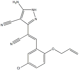 3-{2-[2-(allyloxy)-5-chlorophenyl]-1-cyanovinyl}-5-amino-1H-pyrazole-4-carbonitrile Structure