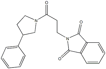 2-[3-oxo-3-(3-phenyl-1-pyrrolidinyl)propyl]-1H-isoindole-1,3(2H)-dione Structure