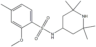 2-methoxy-4-methyl-N-(2,2,6,6-tetramethyl-4-piperidinyl)benzenesulfonamide Structure