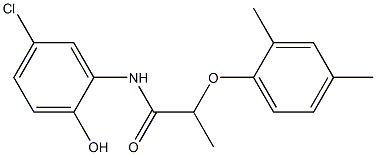 N-(5-chloro-2-hydroxyphenyl)-2-(2,4-dimethylphenoxy)propanamide Struktur