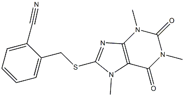  2-{[(1,3,7-trimethyl-2,6-dioxo-2,3,6,7-tetrahydro-1H-purin-8-yl)sulfanyl]methyl}benzonitrile