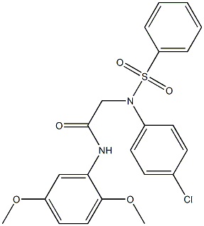 2-[4-chloro(phenylsulfonyl)anilino]-N-(2,5-dimethoxyphenyl)acetamide