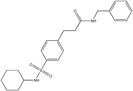 N-benzyl-3-{4-[(cyclohexylamino)sulfonyl]phenyl}propanamide Struktur