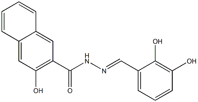 N'-(2,3-dihydroxybenzylidene)-3-hydroxy-2-naphthohydrazide 结构式