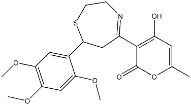 4-hydroxy-6-methyl-3-[7-(2,4,5-trimethoxyphenyl)-2,3,6,7-tetrahydro-1,4-thiazepin-5-yl]-2H-pyran-2-one