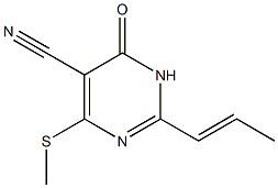 4-(methylsulfanyl)-6-oxo-2-(1-propenyl)-1,6-dihydro-5-pyrimidinecarbonitrile Structure