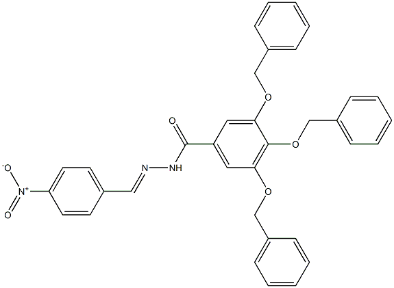 3,4,5-tris(benzyloxy)-N'-{4-nitrobenzylidene}benzohydrazide Structure