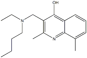 3-{[butyl(ethyl)amino]methyl}-2,8-dimethyl-4-quinolinol Structure