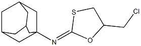 N-(1-adamantyl)-N-[5-(chloromethyl)-1,3-oxathiolan-2-ylidene]amine 结构式