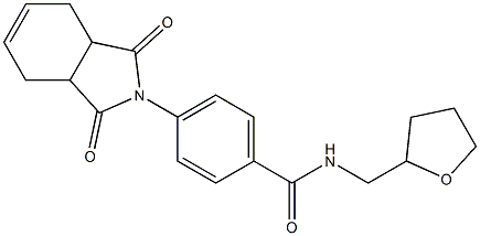 4-(1,3-dioxo-1,3,3a,4,7,7a-hexahydro-2H-isoindol-2-yl)-N-(tetrahydro-2-furanylmethyl)benzamide 结构式