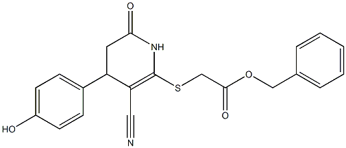 benzyl {[3-cyano-4-(4-hydroxyphenyl)-6-oxo-1,4,5,6-tetrahydro-2-pyridinyl]sulfanyl}acetate