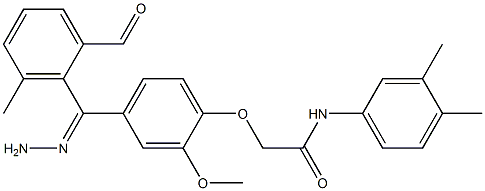 N-(3,4-dimethylphenyl)-2-{2-methoxy-4-[2-(3-methylbenzoyl)carbohydrazonoyl]phenoxy}acetamide Structure