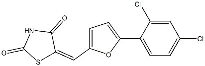 5-{[5-(2,4-dichlorophenyl)-2-furyl]methylene}-1,3-thiazolidine-2,4-dione Structure