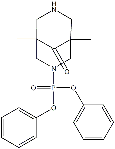 diphenyl 1,5-dimethyl-9-oxo-3,7-diazabicyclo[3.3.1]non-3-ylphosphonate 结构式