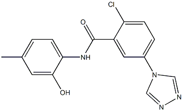 2-chloro-N-(2-hydroxy-4-methylphenyl)-5-(4H-1,2,4-triazol-4-yl)benzamide Structure