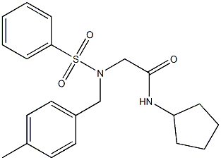 N-cyclopentyl-2-[[(4-methylphenyl)methyl](phenylsulfonyl)amino]acetamide