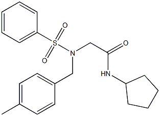  N-cyclopentyl-2-[[(4-methylphenyl)methyl](phenylsulfonyl)amino]acetamide