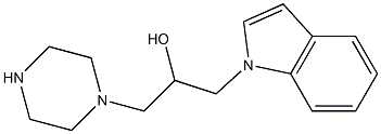 1-(1H-indol-1-yl)-3-(1-piperazinyl)-2-propanol Struktur