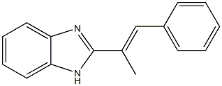 2-(1-methyl-2-phenylvinyl)-1H-benzimidazole,,结构式