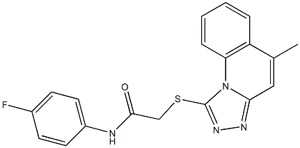 N-(4-fluorophenyl)-2-[(5-methyl[1,2,4]triazolo[4,3-a]quinolin-1-yl)sulfanyl]acetamide 结构式